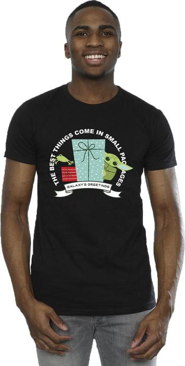 Actual product image Star Wars Mens The Mandalorian Galaxy's Greetings T-Shirt (5XL)