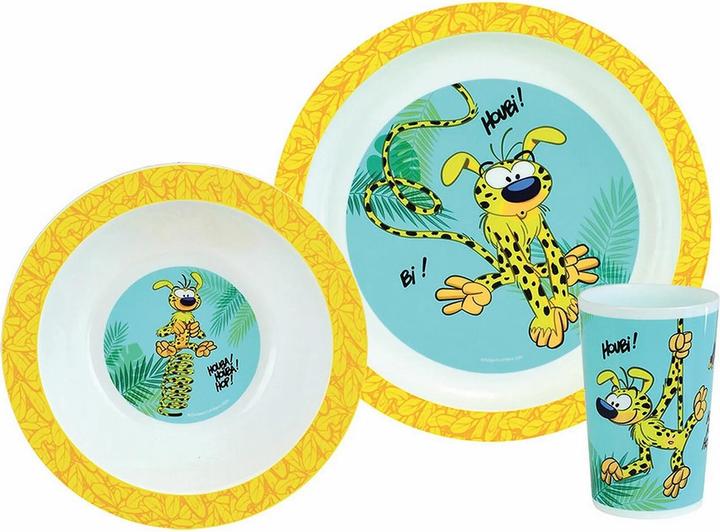 Image du produit Jemini set vaisselle enfant marsupilami assiette, bol, verre