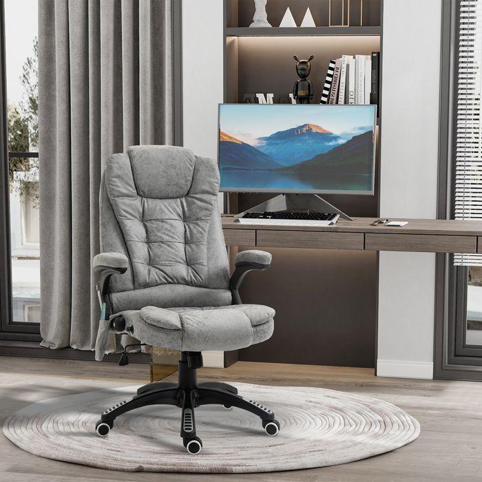Produktbild Swisshandel24 Bürostuhl mit Massage- und Wärmefunktion, ergonomisch, 6 Massagepunkte, Grau
