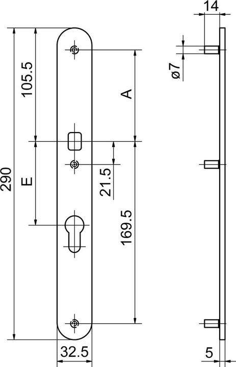 Productafbeelding Glutz Buitendeurplaten voor deurknoppen (Deurplaat set)