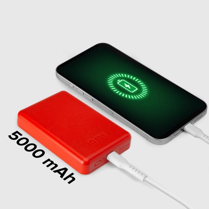 Actual product image SBS 5000 mAh wireless magnetic Power Bank (5000 mAh, 5 W)