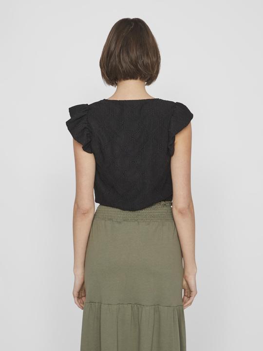 Actual product image Vila V-neck top with cropped sleeves (S)