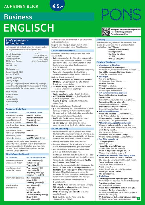 Produktbild at a glance Business English (Deutsch, Katja Hald, 2016)