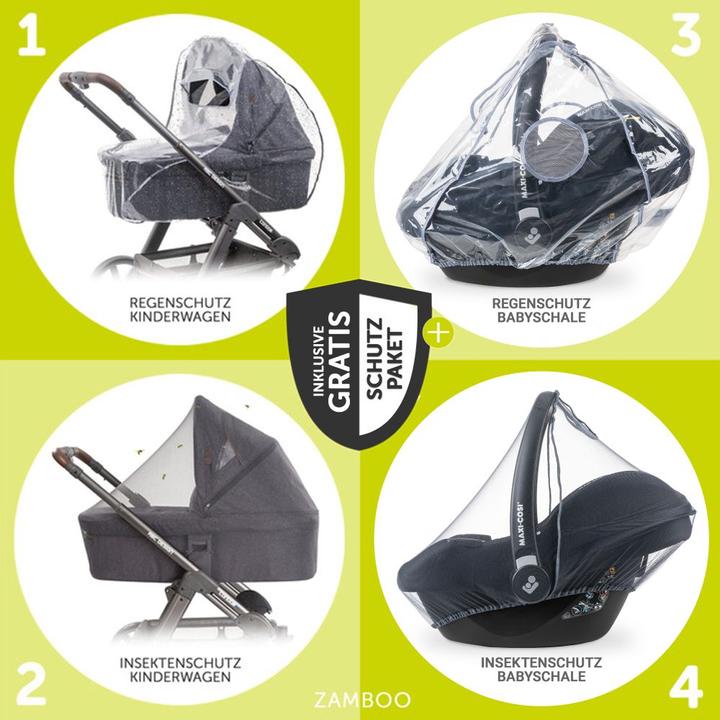 Produktbild Hauck 3in1 Kinderwagen-Set Walk N Care Trio Set Kinderwagen 3 in 1