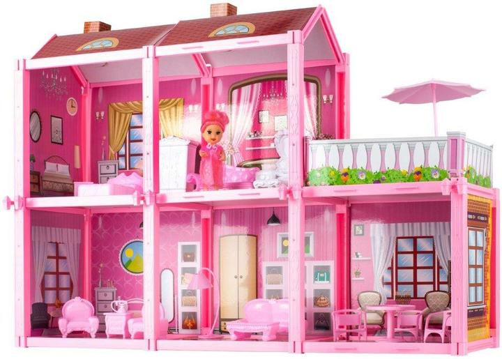 Actual product image Ikonka Big Villa doll's house with a doll to assemble