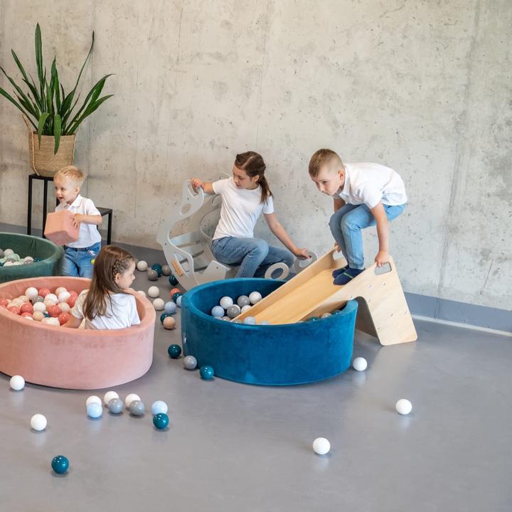 Image du produit KiddyMoon Toboggan en bois pour enfants Grand Gris