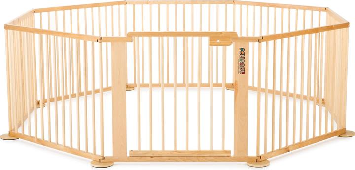 Felibaby ONE4all 1+7 - Oktogon - Giant playpen / configuration grille natural (birch clear lacquered) (225 cm)