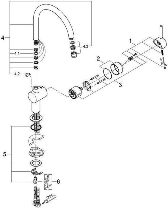 Produktbild Grohe Kchenarmatur mit Einhebelmischer Minta supersteel matt 32917
