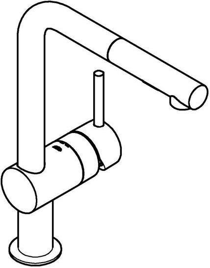 Produktbild Grohe Küchenarmatur mit Handbrause Minta supersteel matt 30274