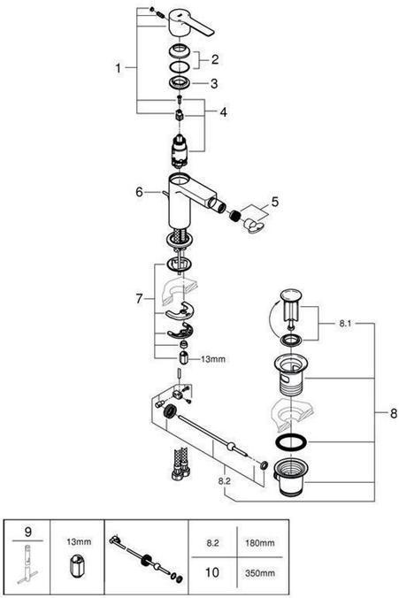 Immagine prodotto Grohe Miscelatore per bidet Lineare 33848001 cromo