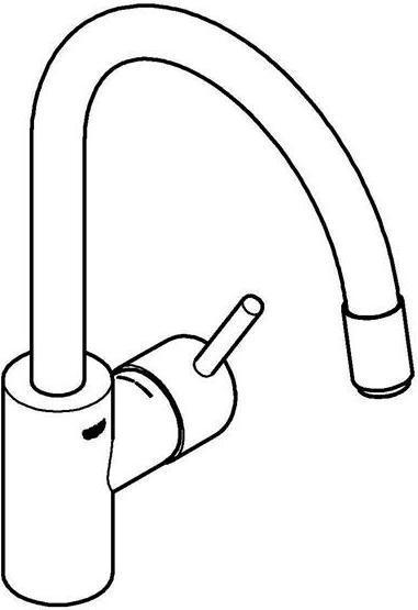 Actual product image Grohe Kitchen mixer with single-lever mixer Concetto supersteel matt 32663
