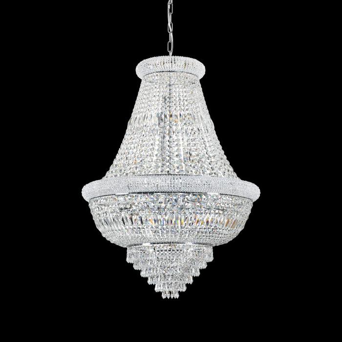 Immagine prodotto Ideal lux Imperial Kristall Kronleuchter Ø80cm 24-flammig silberfarben (80 cm)