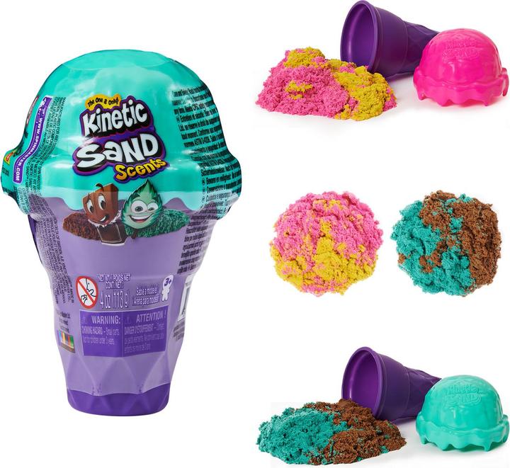 Actual product image Spin Master 6058757 KINETIC SAND Coni Gelato Ass.to sabbia cinetica, sabbia colorata