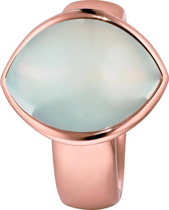 Immagine prodotto Xen Anello con navette bianche grandi e calcedonio placcato oro rosa (56)