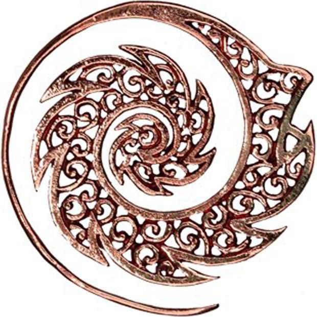 Immagine prodotto Star Piercing Ohrgewicht Spirale rosegold Tribal Feuer (senza ottone, Bronzo)