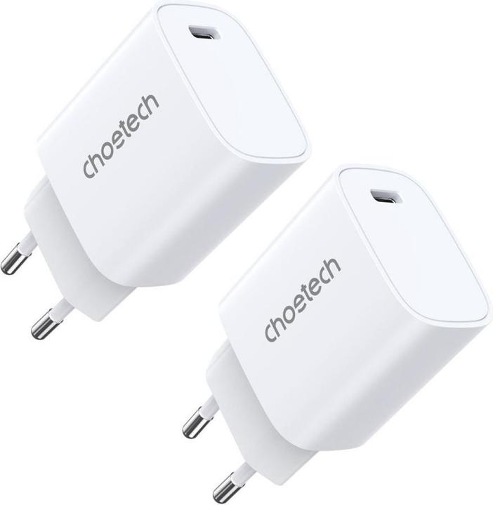Actual product image Choetech Charging set Q5004 20W PD iPhone 12/13 baltas (2pcs) (20 W)