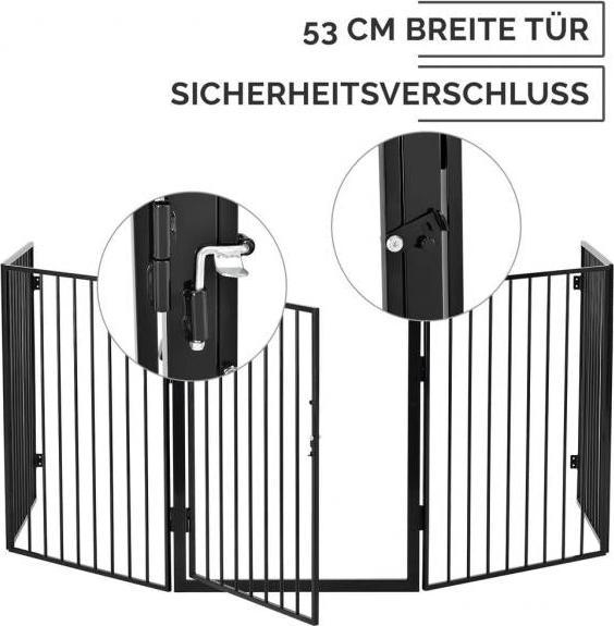 Immagine prodotto Juskys Protezione per caminetto 300 x 76 cm pieghevole