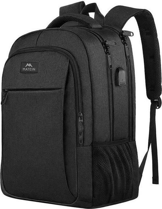 Matein 1007 Black USB 15.6" laptop travel backpack (28 l)
