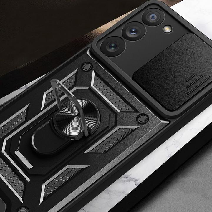Produktbild Hurtel Hybrid Armor Camshield Hülle für Samsung Galaxy A34 5G gepanzerte Hülle mit Kameraabdeckung schwarz (Samsung Galaxy A34 5G)