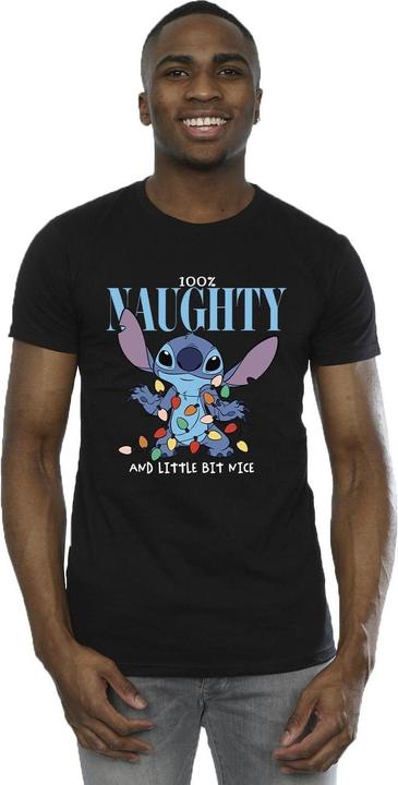 Actual product image Disney Mens Lilo & Stitch Naughty & Nice T-Shirt (XL)