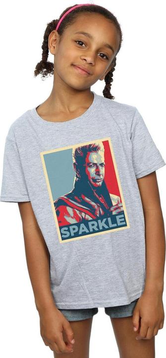 Actual product image Girls Thor Ragnarok Grandmaster Sparkle Cotton T-Shirt (152, 158)