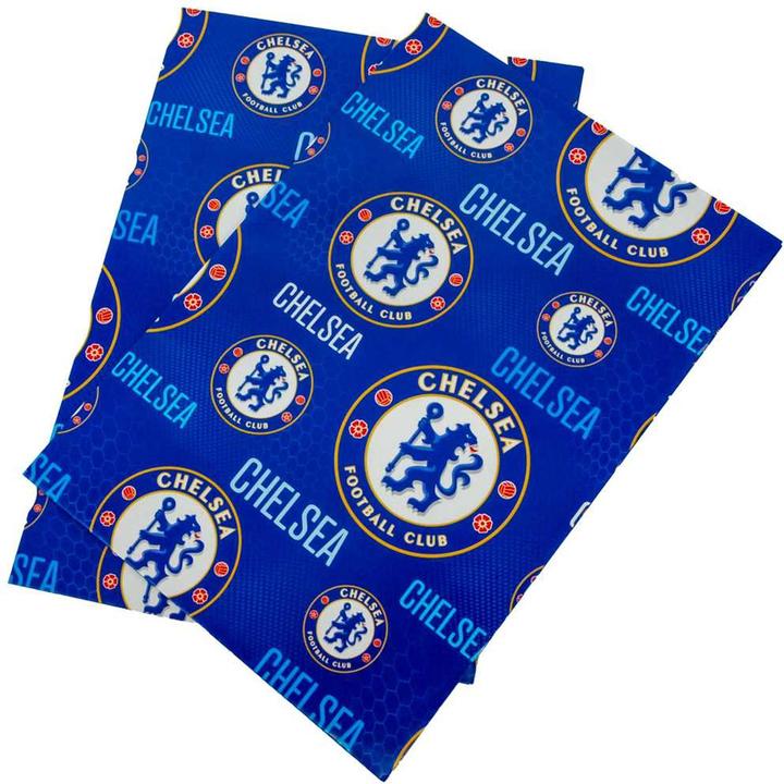 Actual product image Chelsea FC Aufschrift Geschenkpapier (Wrapping paper, 2 x)