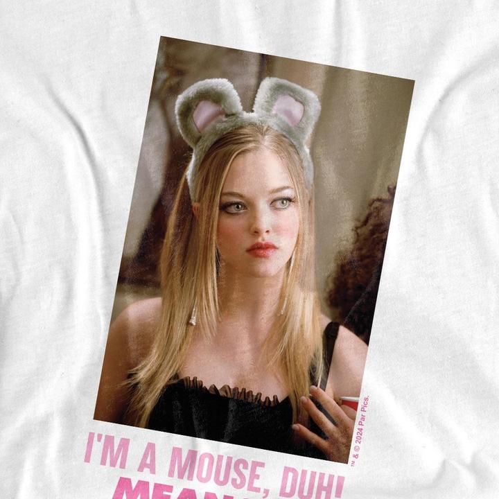 Actual product image Mean Girls Unisex Adult I'm A Mouse Duh T-Shirt (XL)