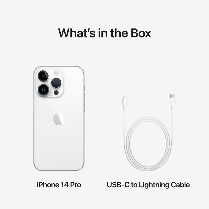 Image du produit Apple iPhone 14 Pro (256 Go, Silver, 6.10", SIM + eSIM, 48 Mpx, 5G)