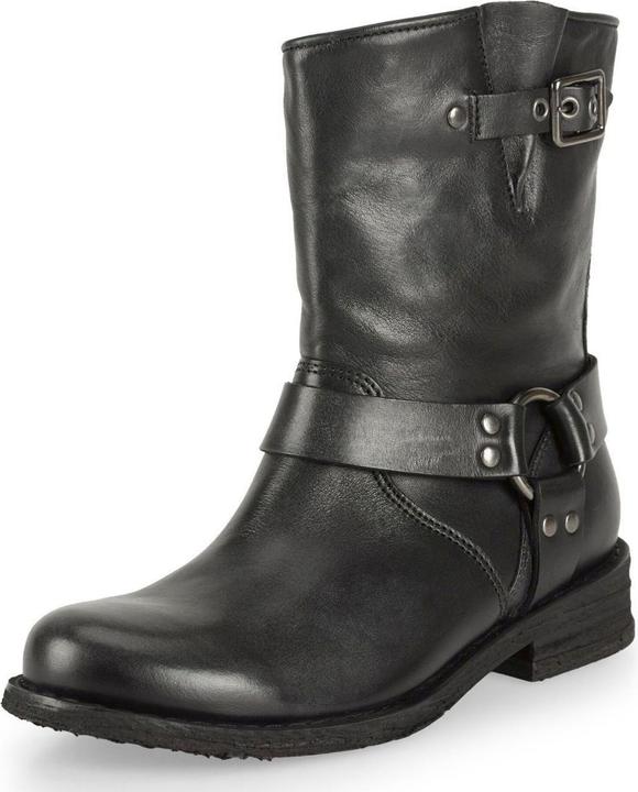 Felmini GREDO D872 Diese Stiefel sind aus hochwertigem schwarzem Leder gefertigt und fühlen sich luxuriös we