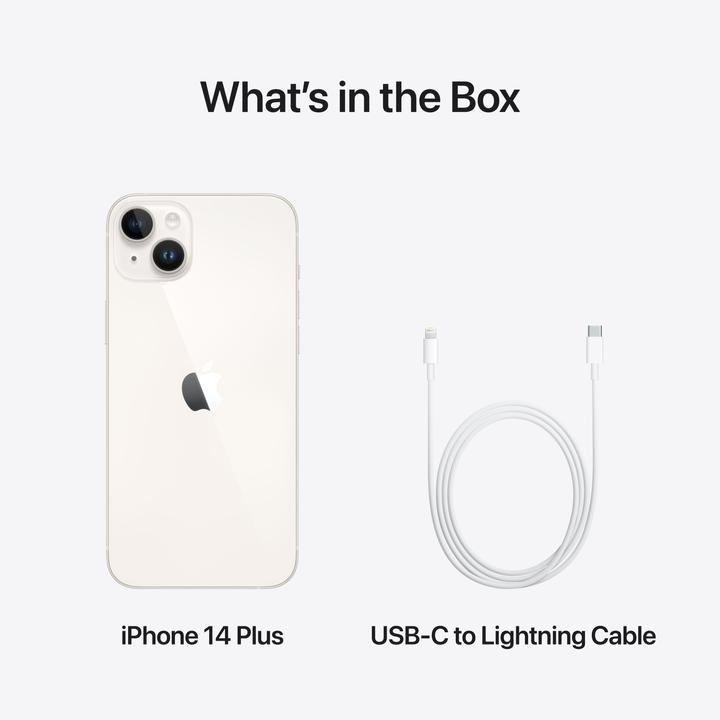 Productafbeelding Apple iPhone 14 Plus (512 GB, Sterrenlicht, 6.70", SIM + eSIM, 12 Mpx, 5G)