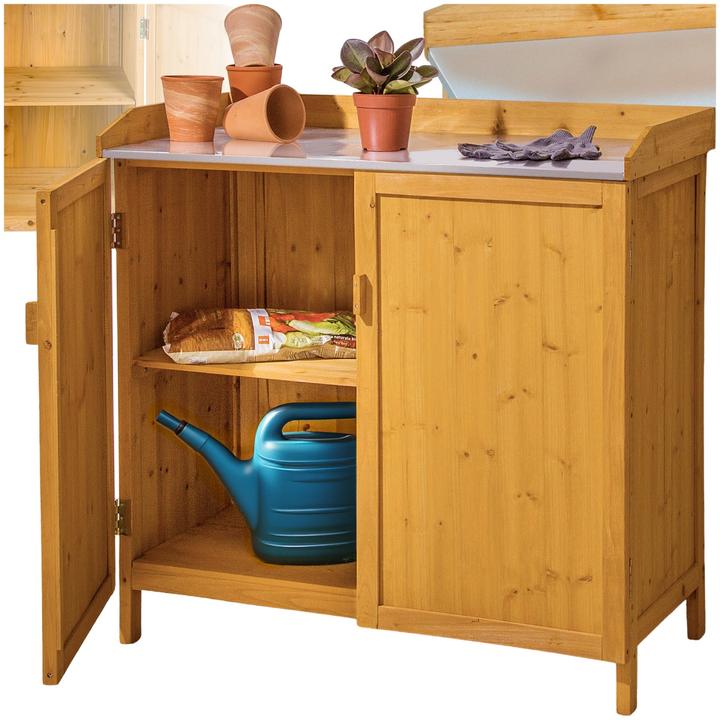 Produktbild tectake Pflanztisch mit Unterschrank
