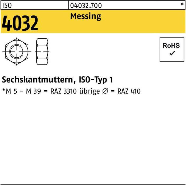 Immagine prodotto Bufab Dado esagonale ISO 4032 M 10 ottone (M10)
