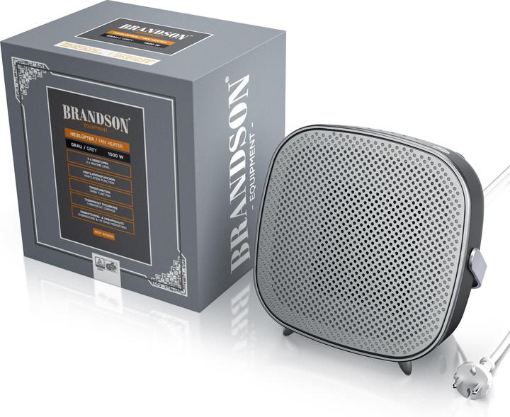 Immagine prodotto Brandson Termoventilatore KeramiK 1500 W, termoventilatore da bagno con controllo della temperatura, a (1500 W)