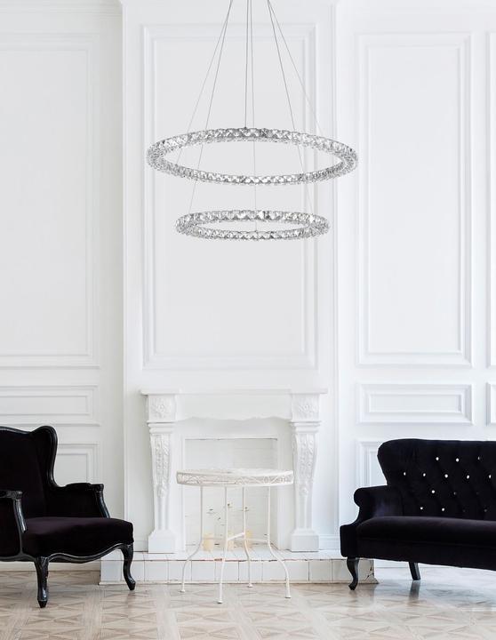 Immagine prodotto Nova Luce QUENTIN LED lampada a sospensione cromo 60W bianco neutro 120x70cm 9172518