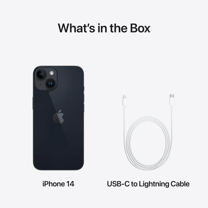 Image du produit Apple iPhone 14 (128 Go, Minuit, 6.10", SIM + eSIM, 12 Mpx, 5G)
