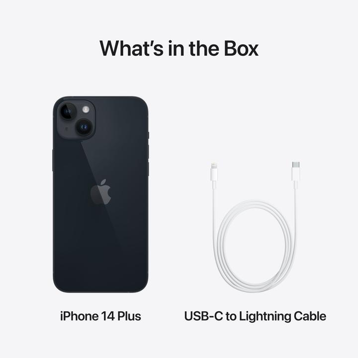 Immagine prodotto Apple iPhone 14 Plus (512 GB, Midnight, 6.70", SIM + eSIM, 12 Mpx, 5G)