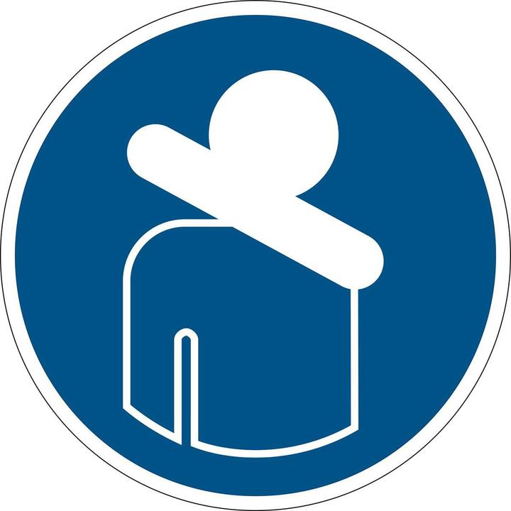 Actual product image Brady Safety sign - Cough or sneeze into the crook of your arm