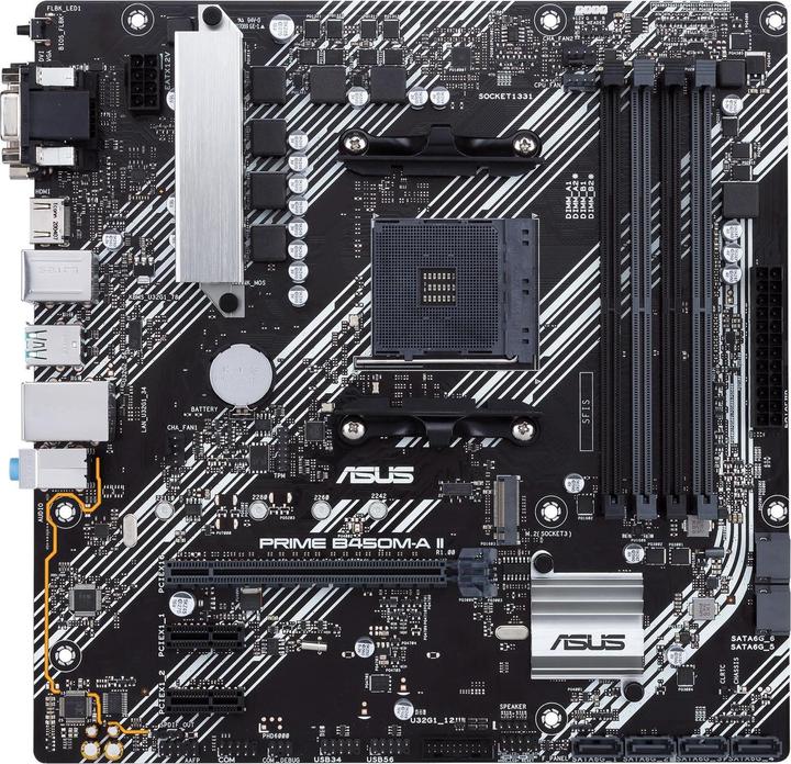 ASUS PRIME B450M-A II (AM4, AMD B450, mATX)