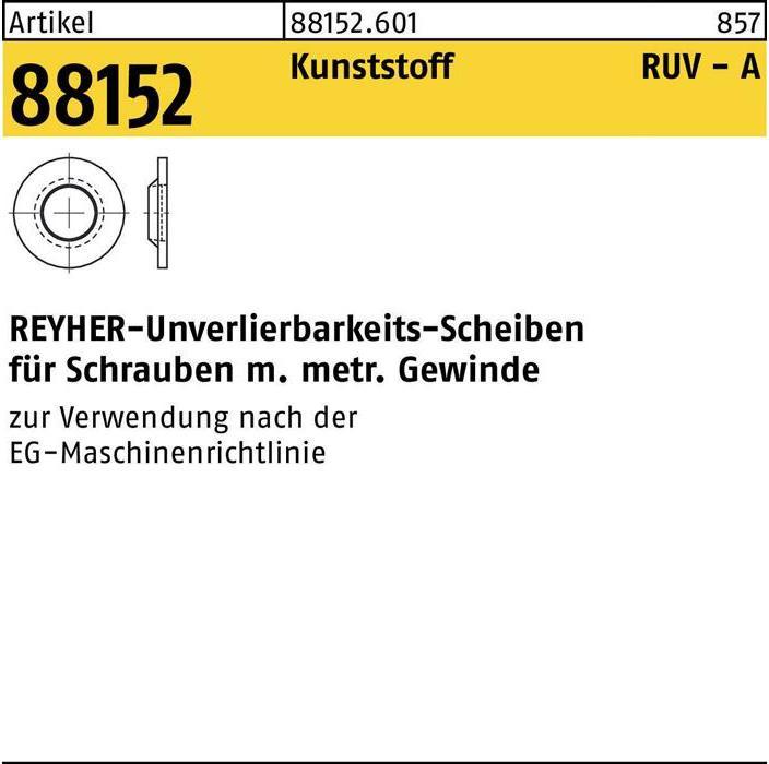 Produktbild Unverlierbarkeitsscheibe R 88152 6/6,3x12,5x1,3 Kunststoff naturfarben (M6)