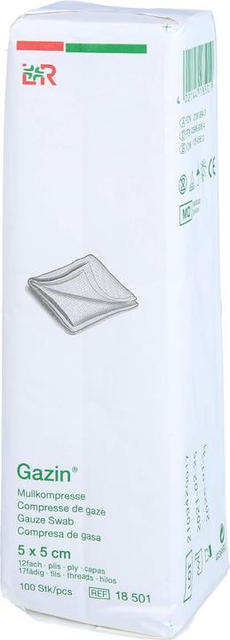 Image du produit Gazin Mullkompressen 5x5cm 12-fach unsteril