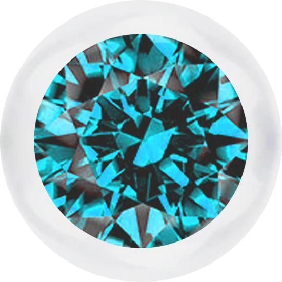 Actual product image Star Piercing Ring blue stripe brushed silver (without brass 316L surgical steel, Bioflex without brass)