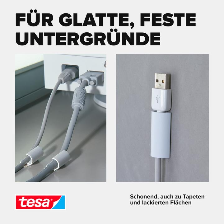 Actual product image tesa 3x Powerstrips cable clip