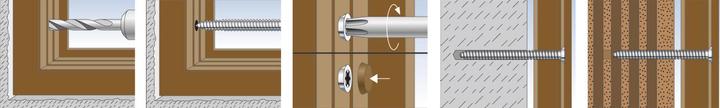 Image du produit Spax Ancrages de châssis à tête cylindrique ®-RA (100 Vis par pièce)