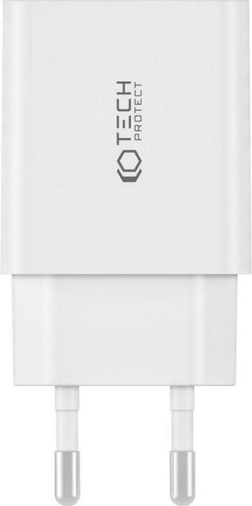 Immagine prodotto Tech-Protect C35W Caricatore di rete 2x USB-C PD 35W con cavo USB-C / USB-C - bianco (35 W)