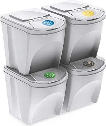 Actual product image Prosperplast Waste separation system 4x25L, White (100 l)