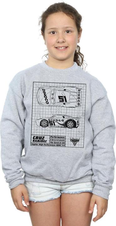 Immagine prodotto Disney Cars Cruz Ramirez Blueprint Felpa Ragazze (152, 158)