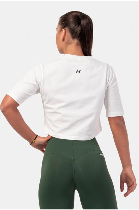 Actual product image Nebbia Minimalist Logo Crop Top 600 Cream (S)