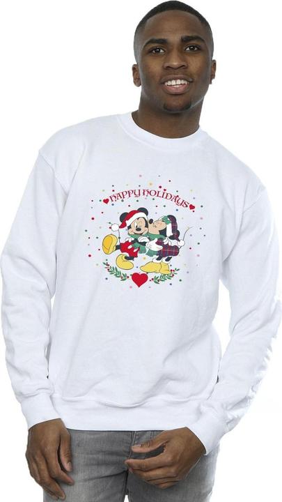 Actual product image Disney Mens Mickey Mouse Mickey Minnie Christmas Sweatshirt (XXL)