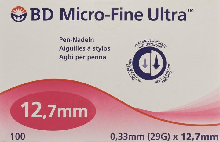 Produktbild BD + Ultra Pen Nadel 0.33 x 12.7mm (Pen Nadeln + Einmalkanülen)