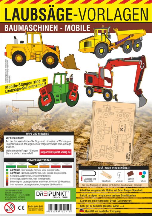 Produktbild Laubsäge-Vorlagen Baumaschinen - Mobile
